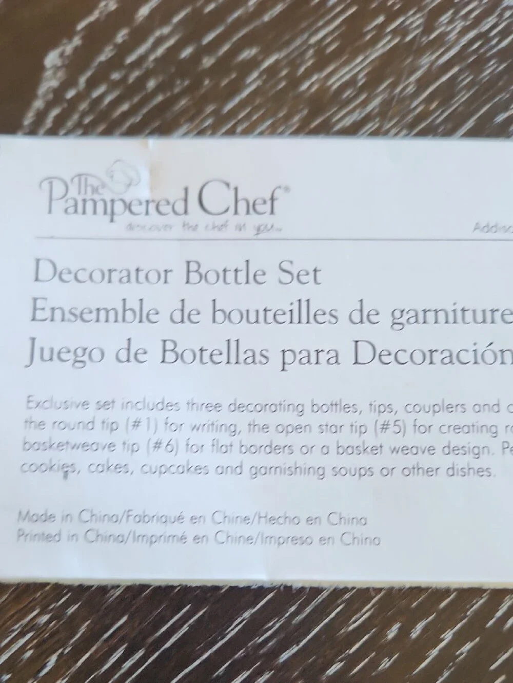 New In Box The Pampered Chef Decorator Bottle Set Of Three